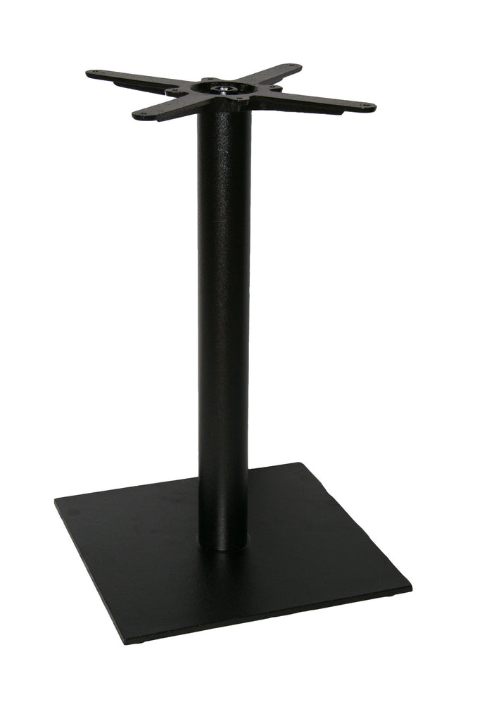 T24 Horizon Single Pedestal Black Sq - Contract Table