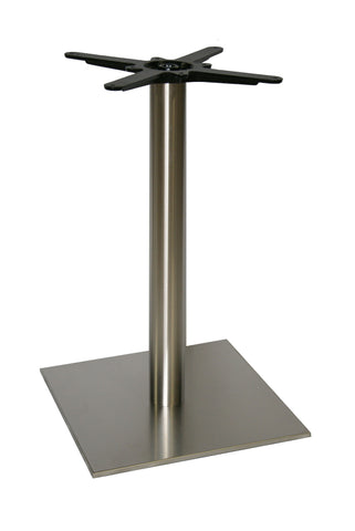 T26 Horizon Single Pedestal S.Steel Sq - Contract Table
