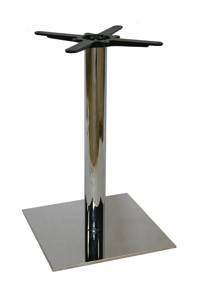 T25 Horizon Single Pedestal Chrome Sq - Contract Table