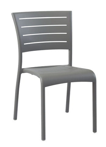 Monaco Metal Stacking Chair Grey